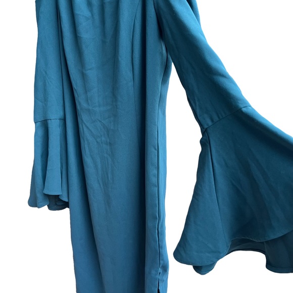 Bardot Off The Shoulder Bell Sleeve Midi Length Solange Dress - Picture 7 of 15